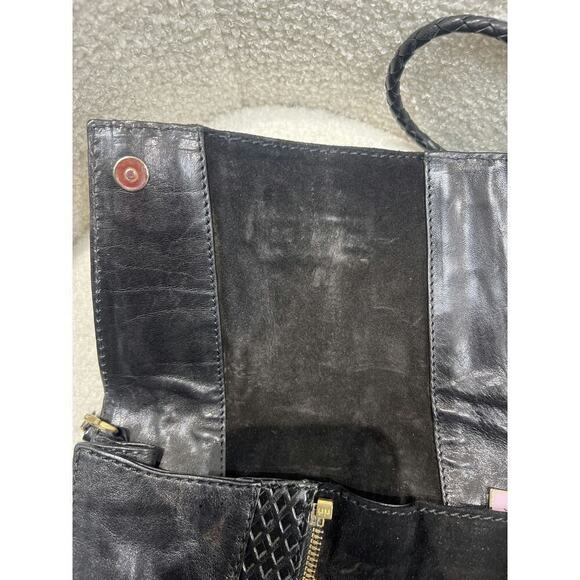 Jimmy Choo Black Leather and Suede Crossbody Bag - Picture 3 of 9